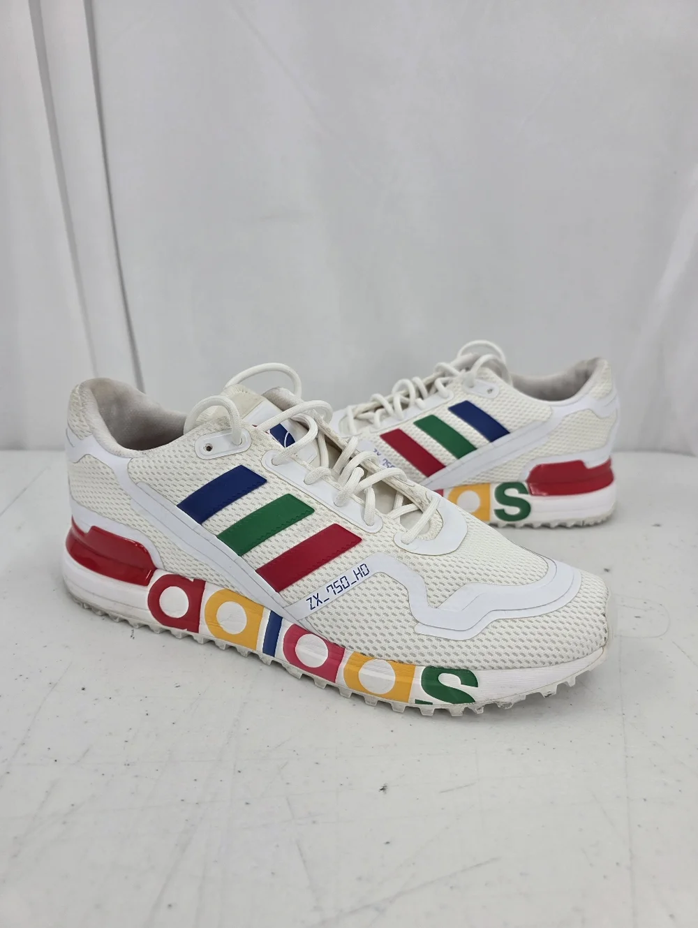 Adidas ZX 750 HD‎ FY1148 Men's Size 9.5 White Multicolor Olympic Pack Sneakers.